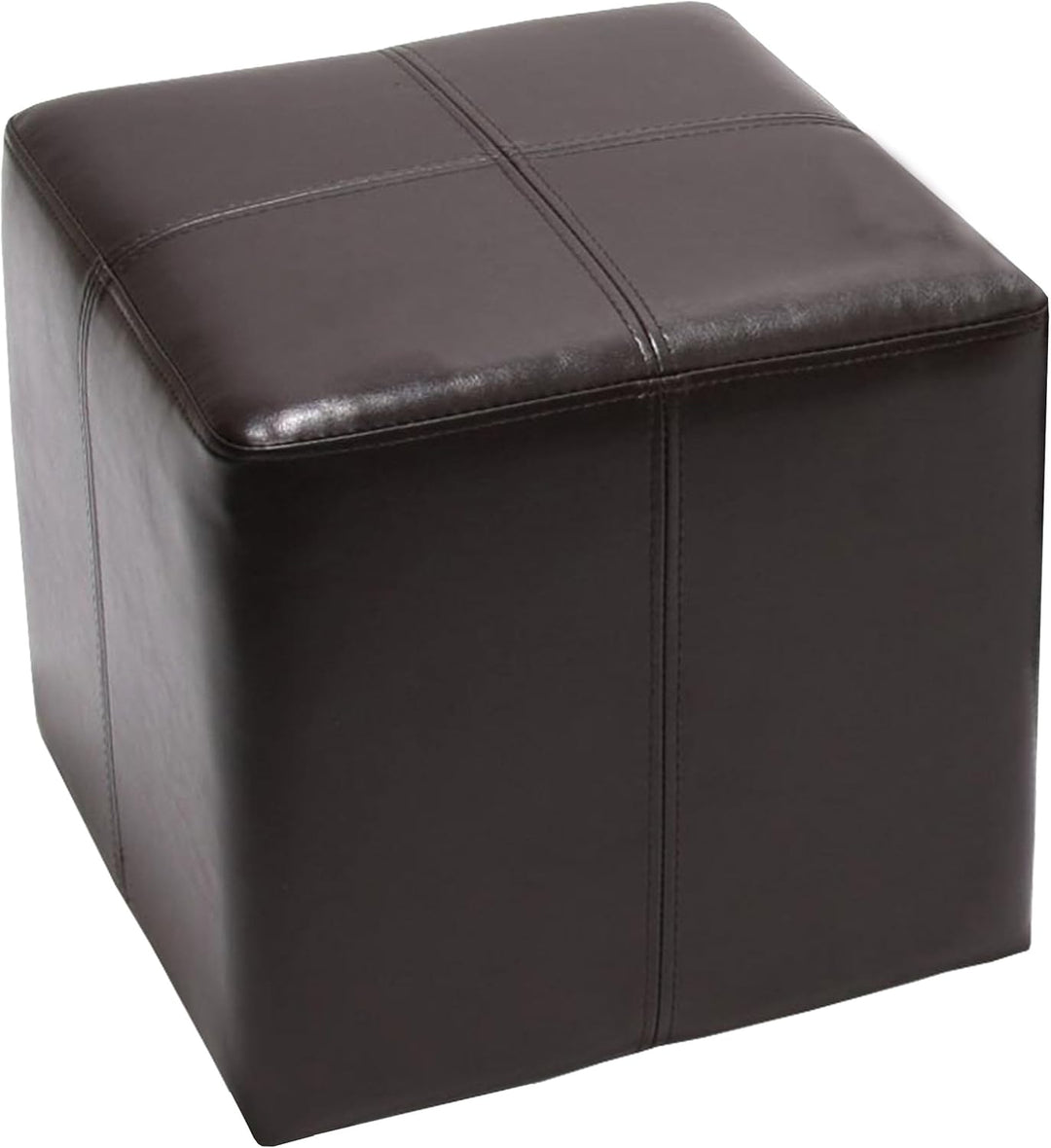 Mendler 2er-Set Sitzwürfel Hocker Sitzhocker Onex, Leder + Kunstleder, 36x36x36cm FSC®-Zertifiziert