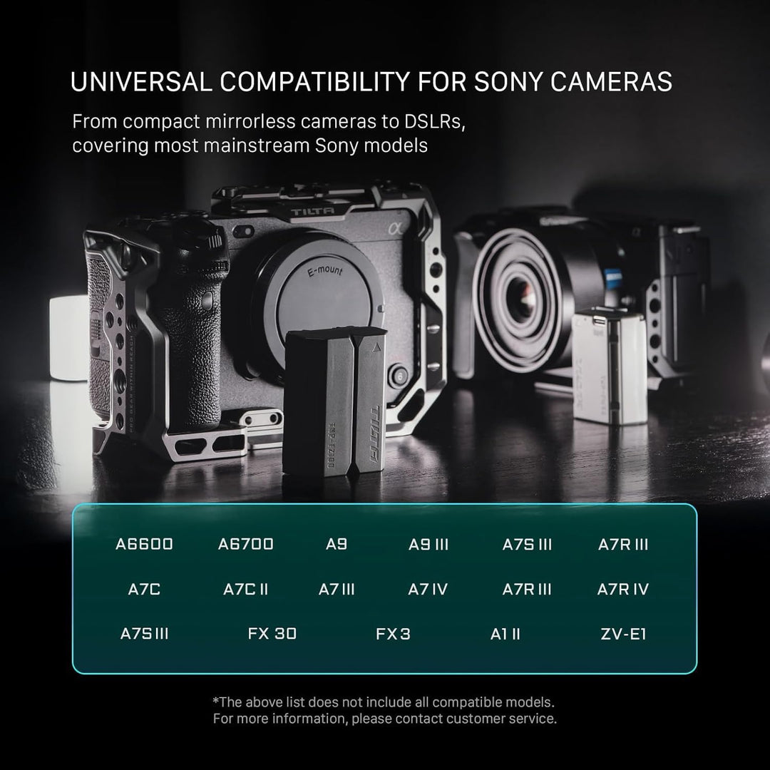 TILTA NP-FZ100 Ersatzakku- und Ladegerät-Set,mit 4 Akkus à 2400 mAh und Vierkanal-USB-C-PD-45-W-Schn