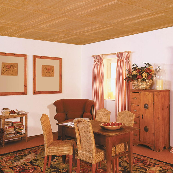 Decosa Deckenplatten ATHEN in Buche Dekor - 80 Platten = 20 m2 - Deckenpaneele in Holz Optik - Decke