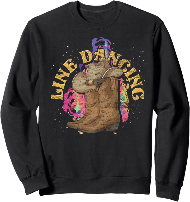 Line Dancing Cowboy Stiefel Hut Country Line Dance Sweatshirt