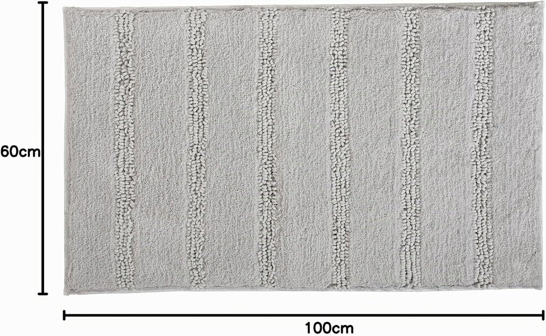 Kleine Wolke Badteppich Monrovia, Platin, 60 x 100 cm 60 x 100 x 2.5 cm Grau, 60 x 100 x 2.5 cm Grau