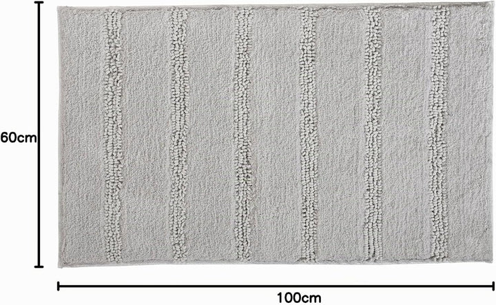 Kleine Wolke Badteppich Monrovia, Platin, 60 x 100 cm 60 x 100 x 2.5 cm Grau, 60 x 100 x 2.5 cm Grau