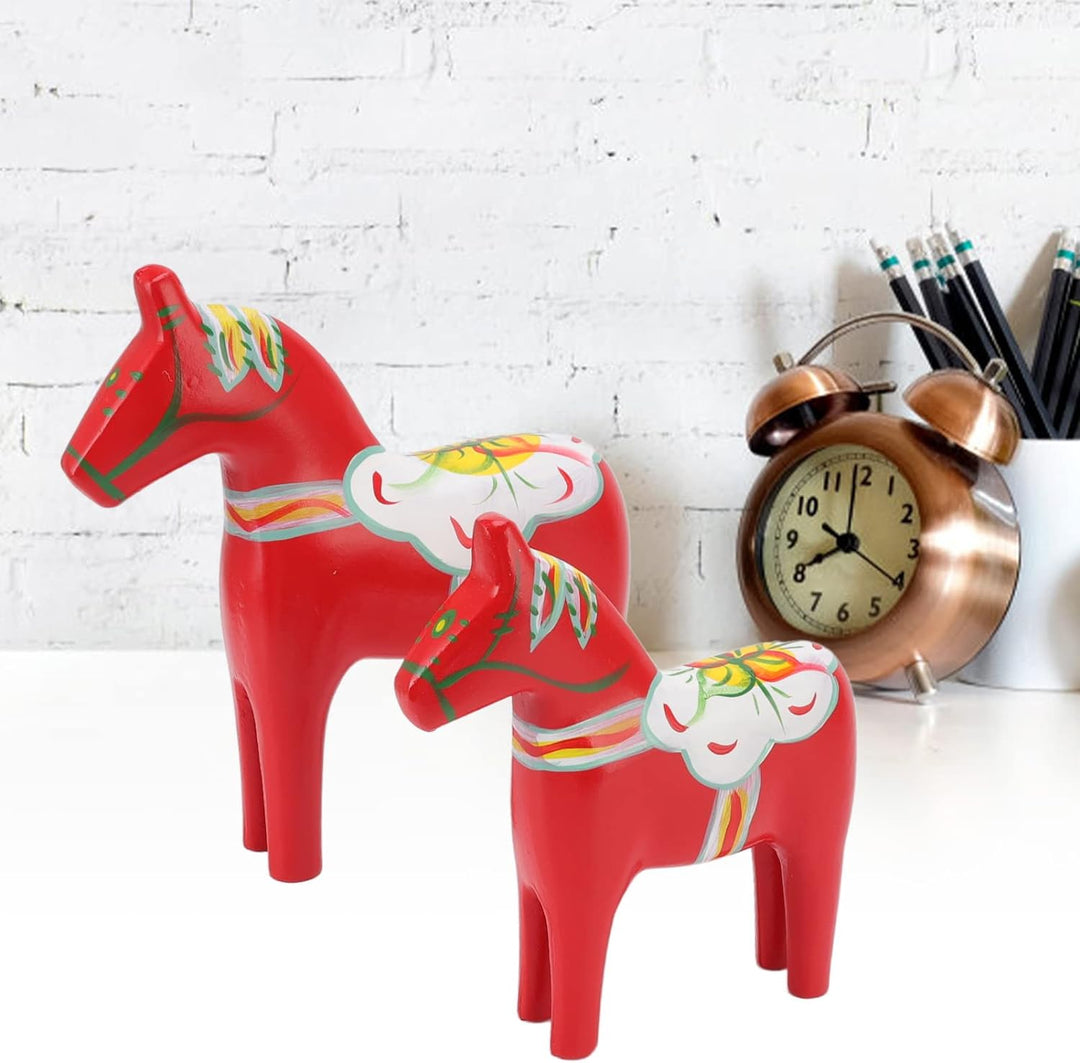 Mumusuki Schwedische Dala-Pferd-Statue, Dala-Pferd-Figur aus Holz, Schwedisches Dala-Pferd, Dala-Pfe