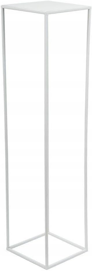 HowHomely Blumenständer Metall Weiss 100 cm Hoch - Solider und Robuster Blumenhocker Metall - Pflanz