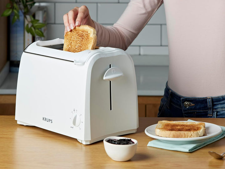 Krups KH1511 Toaster Aroma mit 6 Bräungssufen und 2 Toastschlitze, weiss A 1 -