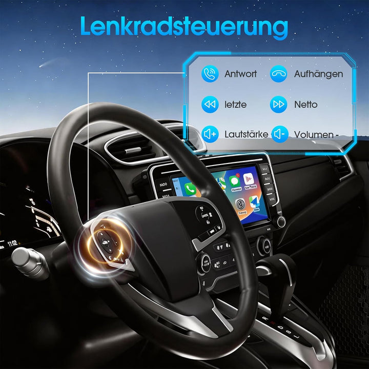 Haudio 2 DIN Autoradio mit drahtlosem Apple CarPlay & Android Auto, 7-Zoll-Autobildschirm mit Canbus