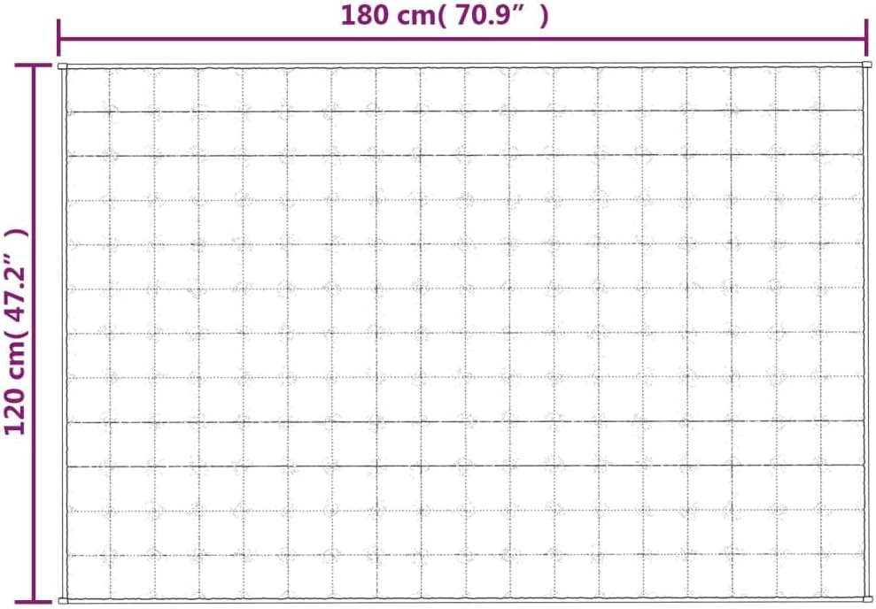 SKM Gewichtsdecke Grau 120x180 cm 5 kg Stoff, Weight: 5.38 kg, 350770