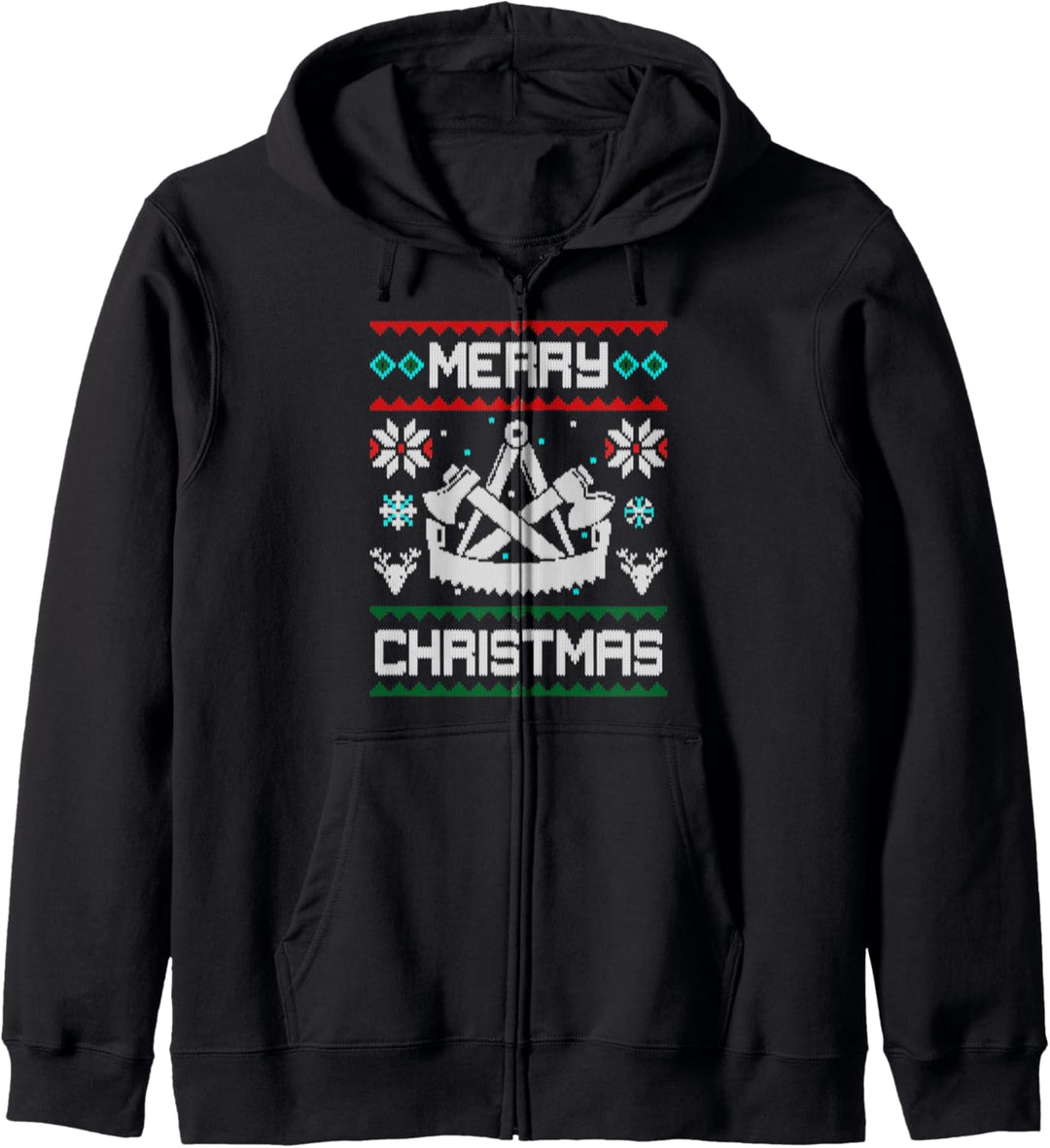 Zimmermann Zunft Merry Christmas Geschenk Zimmerin Zimmerer Kapuzenjacke