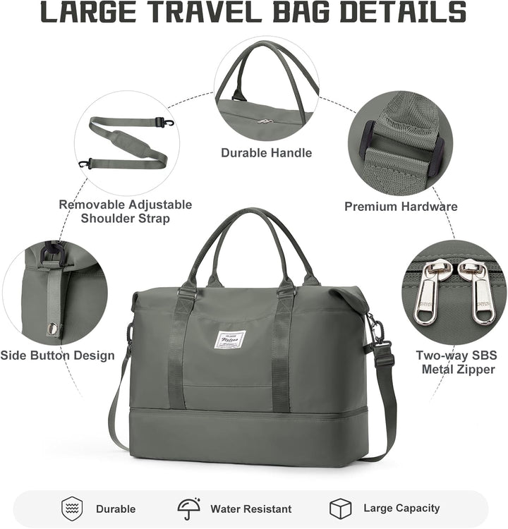 Gross Reisetasche Damen Handgepäck Tasche Sporttasche Weekender Bag Schwimmtasche Wasserdicht Travel