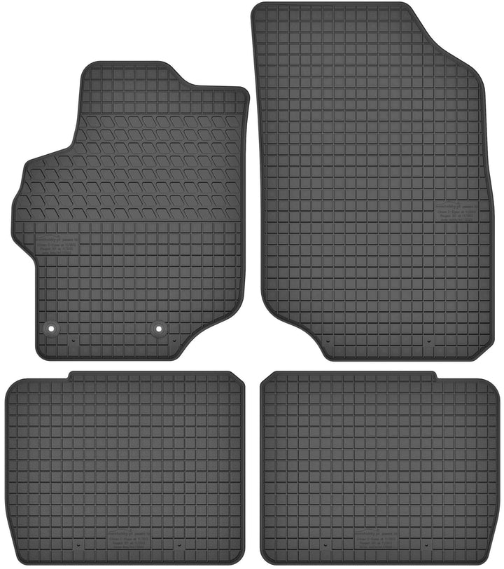 Gummimatten Gummi Fussmatten Satz für Citroen C-Elysee/Peugeot 301 (ab 2012) - Passgenau