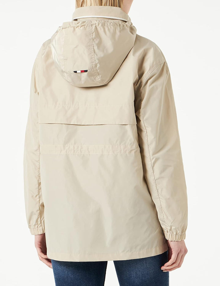 Tommy Hilfiger Damen Windbreaker, Beige (Light Sandalwood)