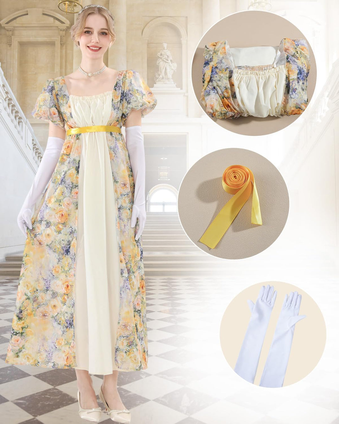 CR ROLECOS Kleider 19 jahrhundert Regency Kleider Empire Kleid Viktorianisches Kostüme für Hochzeit