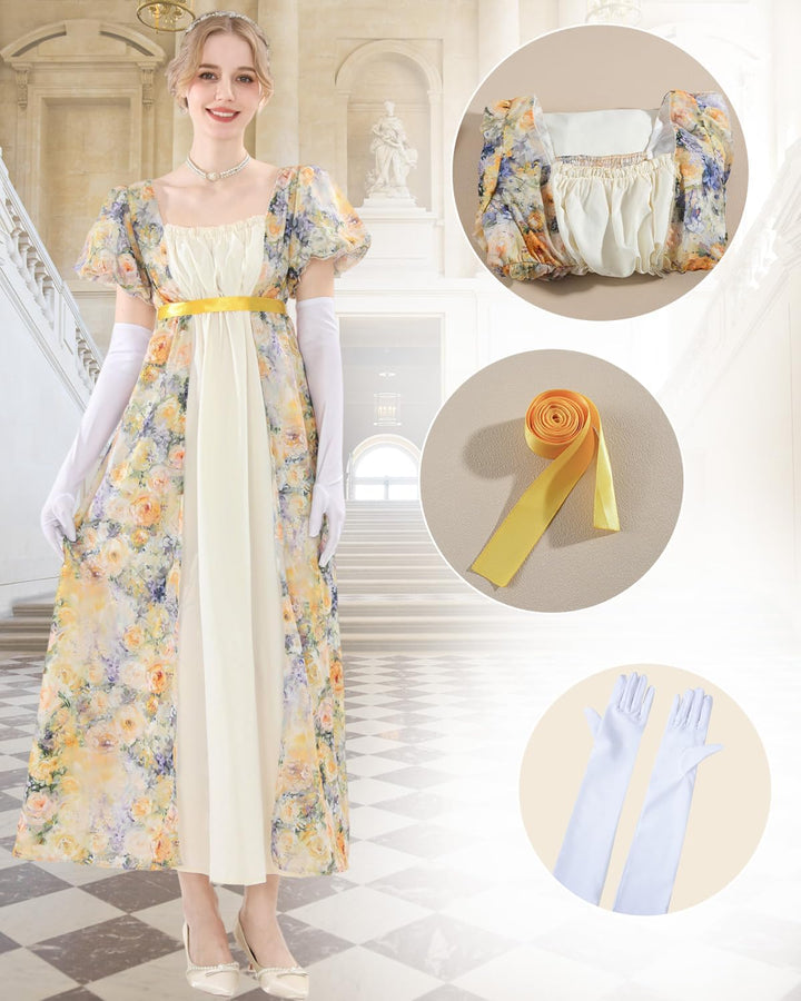 CR ROLECOS Kleider 19 jahrhundert Regency Kleider Empire Kleid Viktorianisches Kostüme für Hochzeit