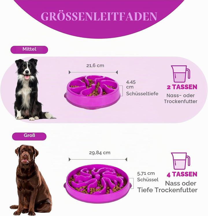 Outward Hound Kyjen 51005 Fun Feeder Slow Feed Interaktiver Bloat-Stop-Futternapf für Hunde, Grösse