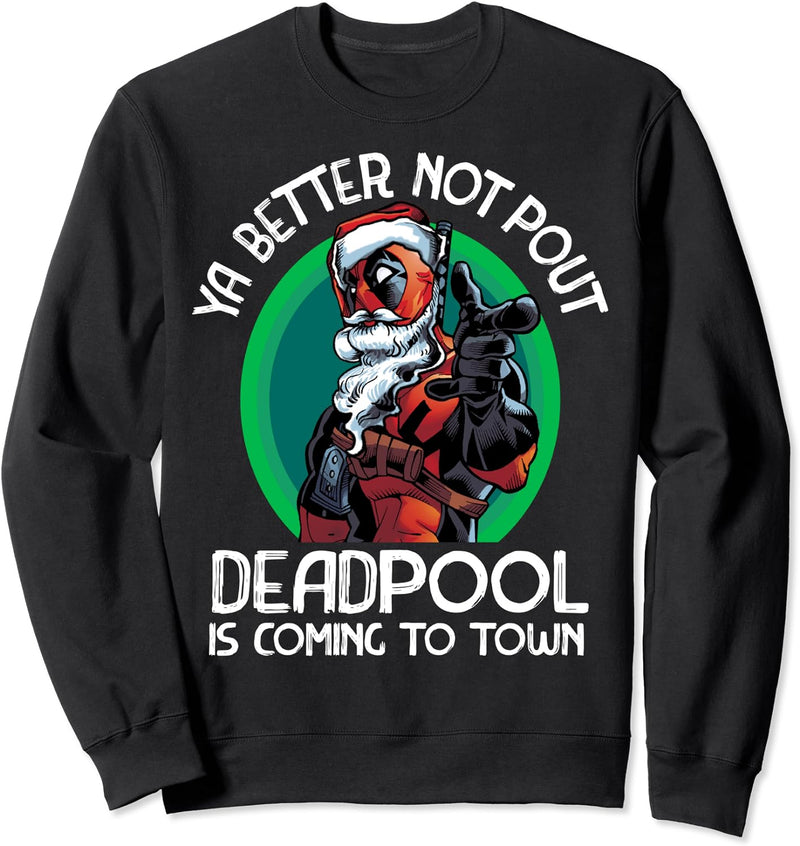 Marvel Deadpool Is Coming To Town Weihnachten Sweatshirt