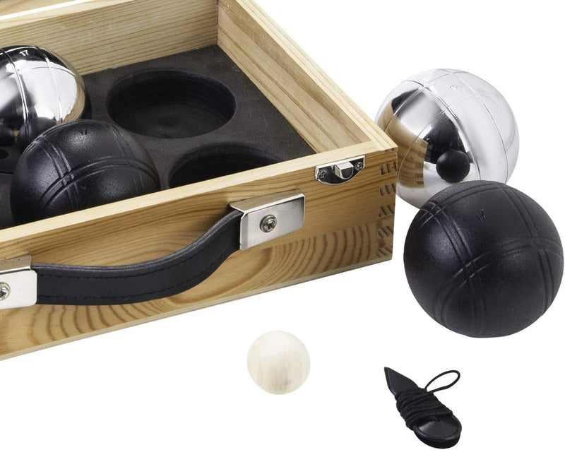 Weible Spiele 010208 - Boules-Set in Holzkiste, 6-teilig,