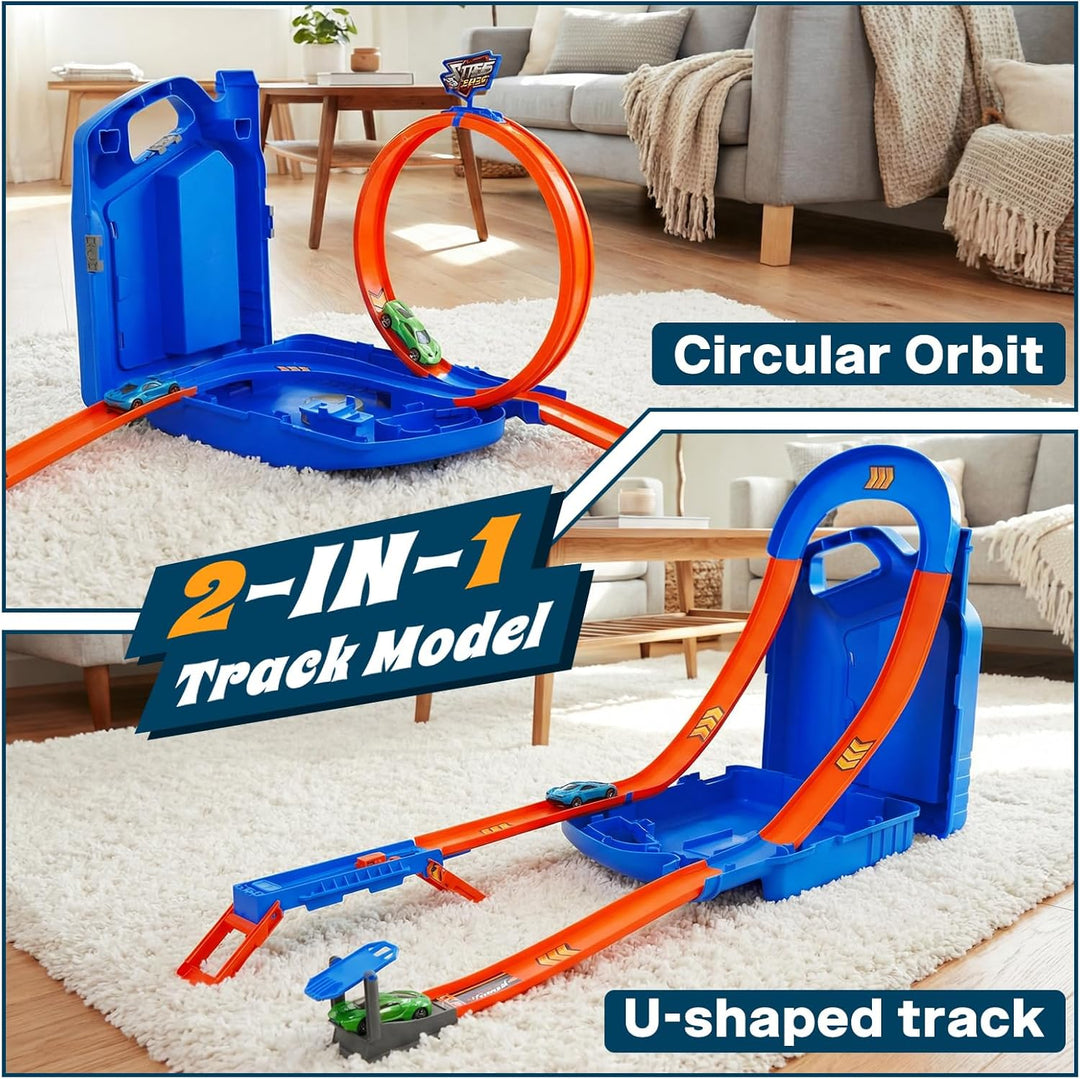 Spielzeugauto-Trackset, Rennauto Spielzeug Kraftstofftank Rennstrecke für Kinder, Rennstrecke Auto S