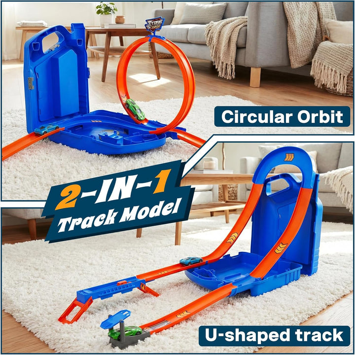 Spielzeugauto-Trackset, Rennauto Spielzeug Kraftstofftank Rennstrecke für Kinder, Rennstrecke Auto S