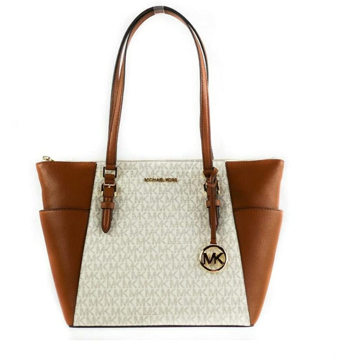 Michael Kors Charlotte Large Top Zip Tote Vanille, Vanille