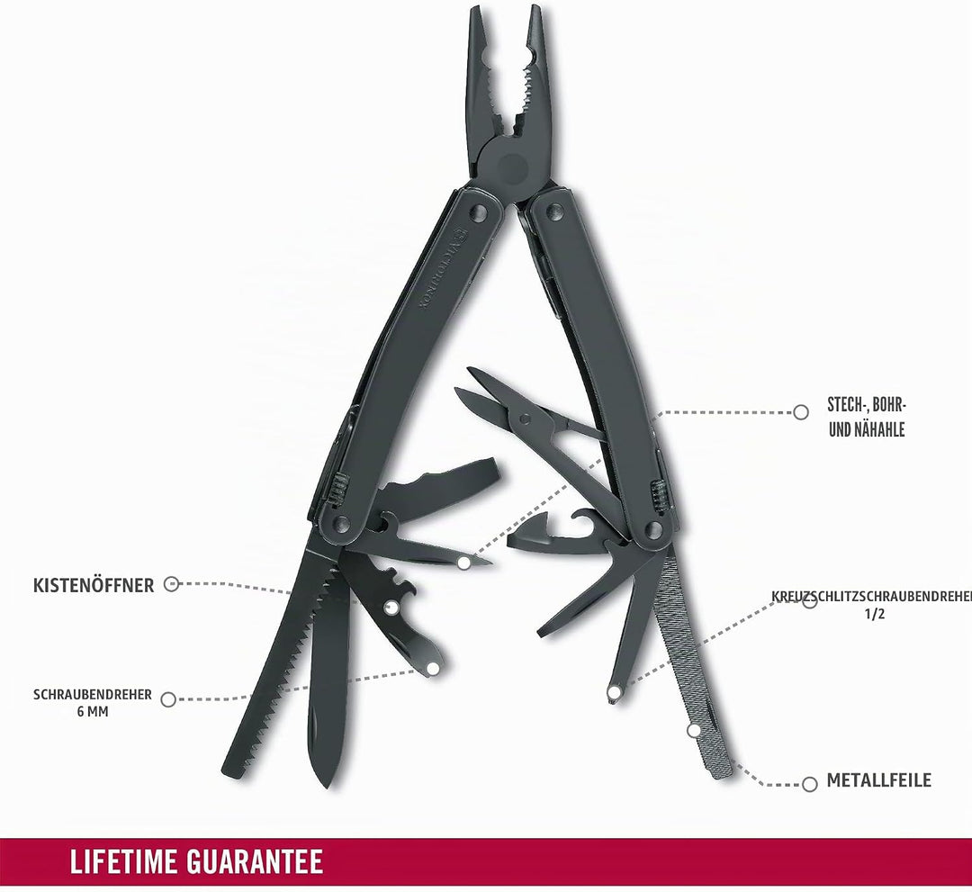 Victorinox Multitool-Werkzeug Swiss Tool Spirit XBS, Taschenmesser, 27 Funktionen, Kombi-Spitzzange,