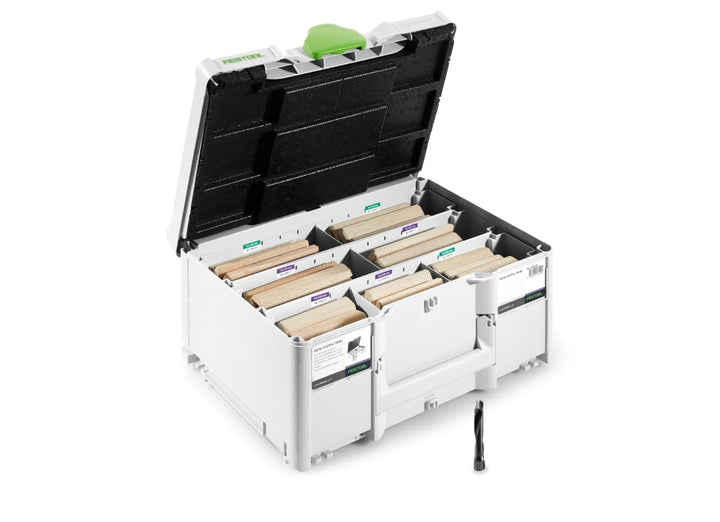 Festool DOMINO XL Dübel Buche DS/XL D12/D14 128 BU (mit DOMINO Dübel Buche D, DOMINO Fräser D), im S
