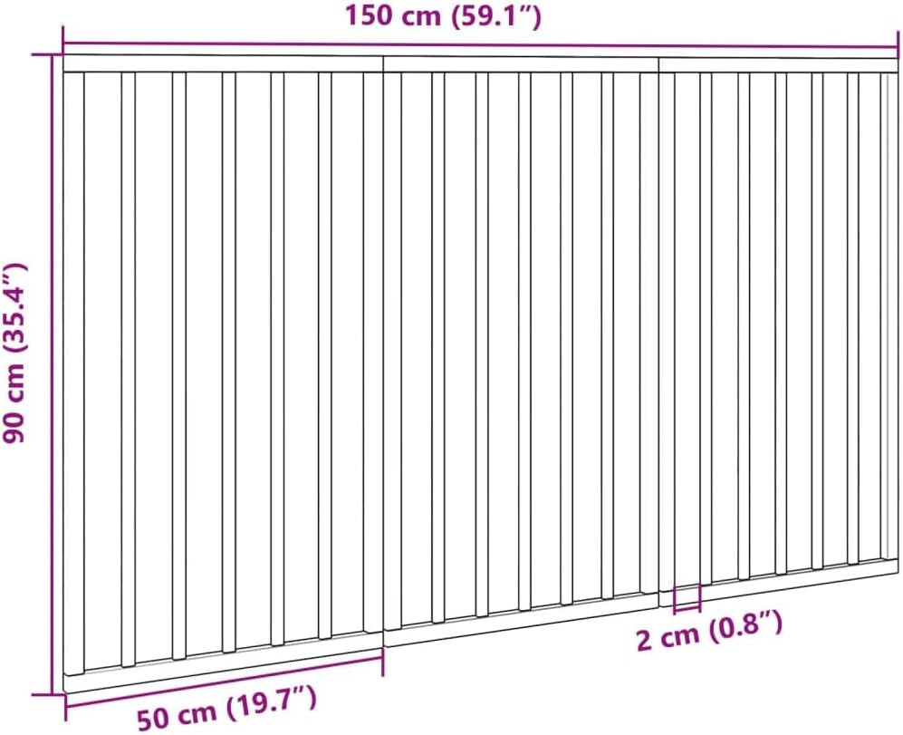 vidaXL Hundetor 3-TLG., Hundegitter Faltbar Pflegeleicht, Schutzgitter für Wohnzimmer Küche Treppe,
