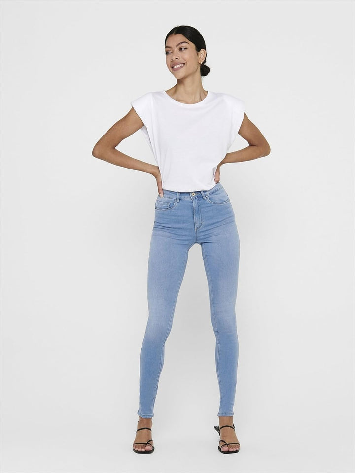 ONLY Female Skinny Jeans ONLBLUSH Mittlere Taille Skinny Fit Jeans XS / 34L Light Blue Denim, XS / 3