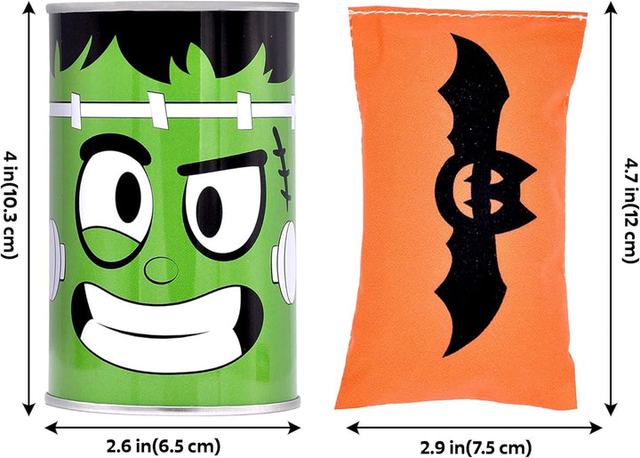 JOYIN Halloween Karneval Dosenwerfen Spiele für Kinder und Erwachsene mit Wurfsäckchen, Süsses oder
