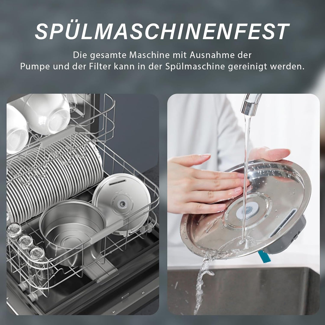 DOOOB Katzentrinkbrunnen, 3,2L Katzen Trinkbrunnen, Katzenbrunnen Edelstahl mit Ultra-Leiser Pumpe,