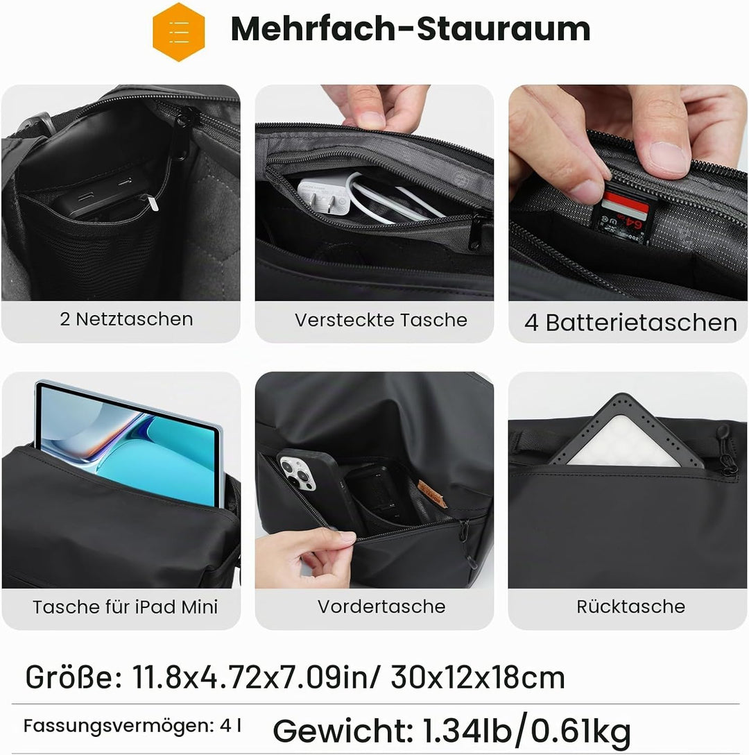 TARION Kameratasche Sling - Kamera Schultertasche Fototasche Umhängetasche DSLR SLR Tasche für Kamer