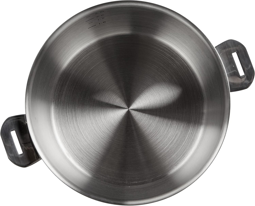 Kitchenfun Stielkasserolle, Edelstahl, Stahlgrau, 20 cm ⌀14/ ⌀16/ ⌀18/ ⌀20 cm, ⌀14/ ⌀1