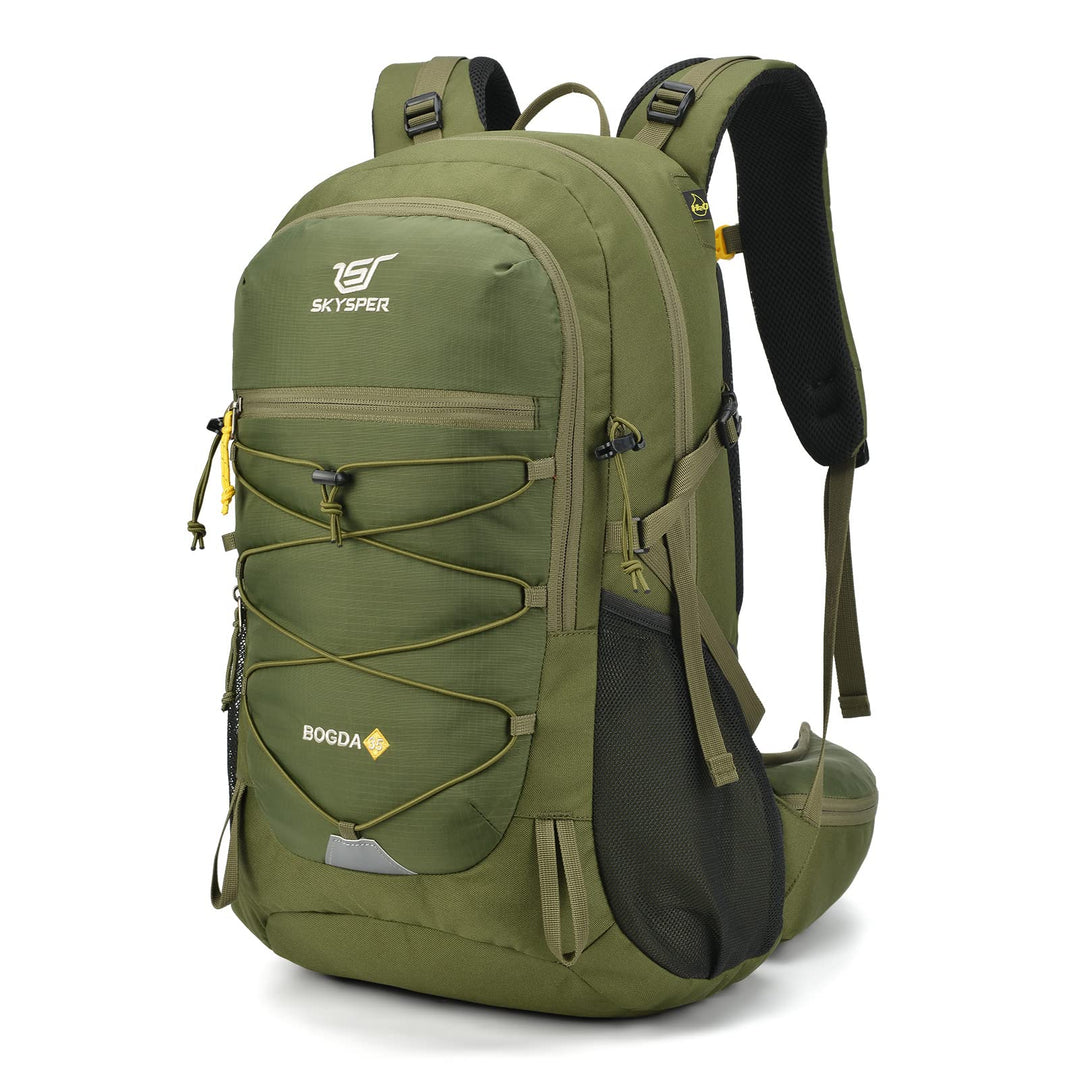 SKYSPER BOGDA 35 Wanderrucksack 35L Camping Backpack mit Rückenbelüftung & Trinksystem Trekkingrucks