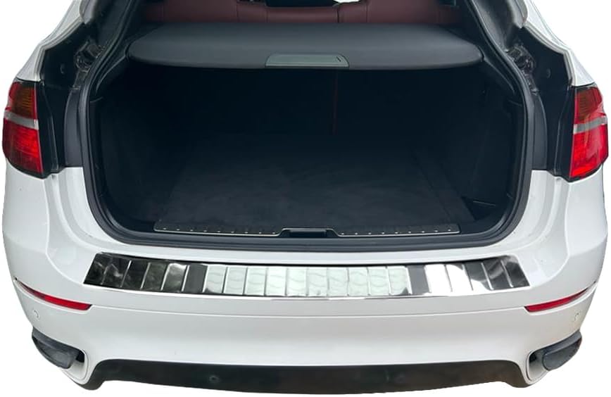 RECAMBO Ladekantenschutz Edelstahl kompatibel für BMW X6 | E71 E72 | BJ 2008-2014 - Hochglanz polier
