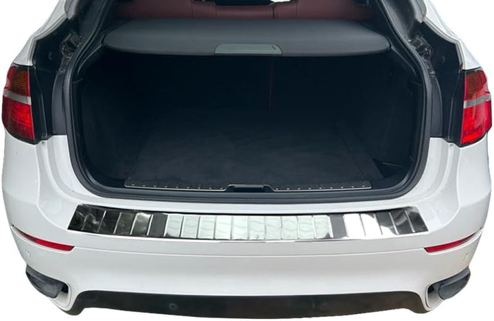 RECAMBO Ladekantenschutz Edelstahl kompatibel für BMW X6 | E71 E72 | BJ 2008-2014 - Hochglanz polier