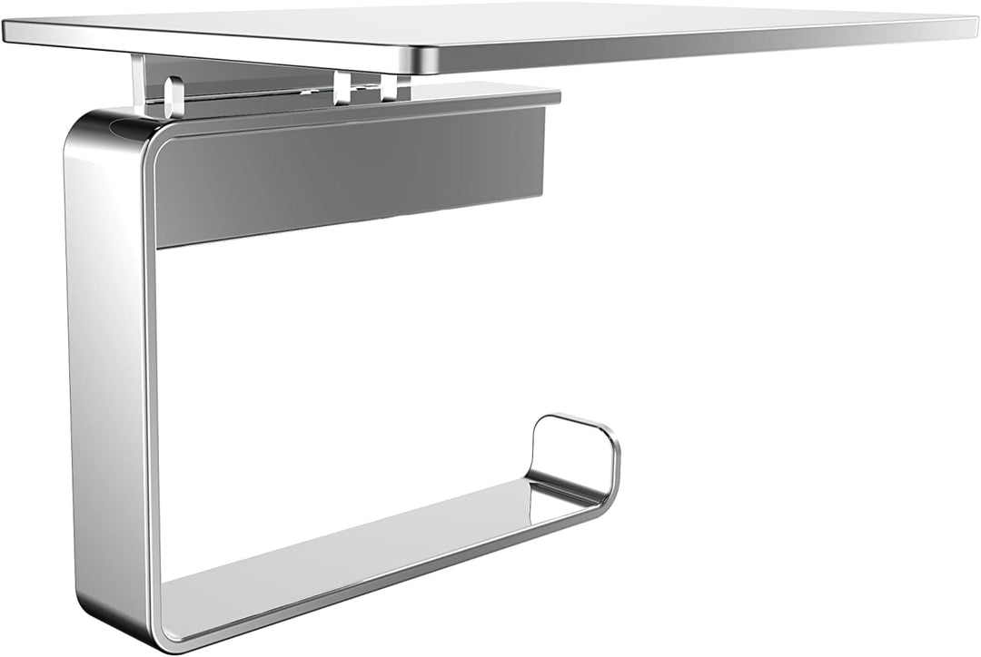 EMCO Loft Papierhalter mit Ablage, moderner Toilettenpapierhalter mit Abstellfläche zur Wandmontage,