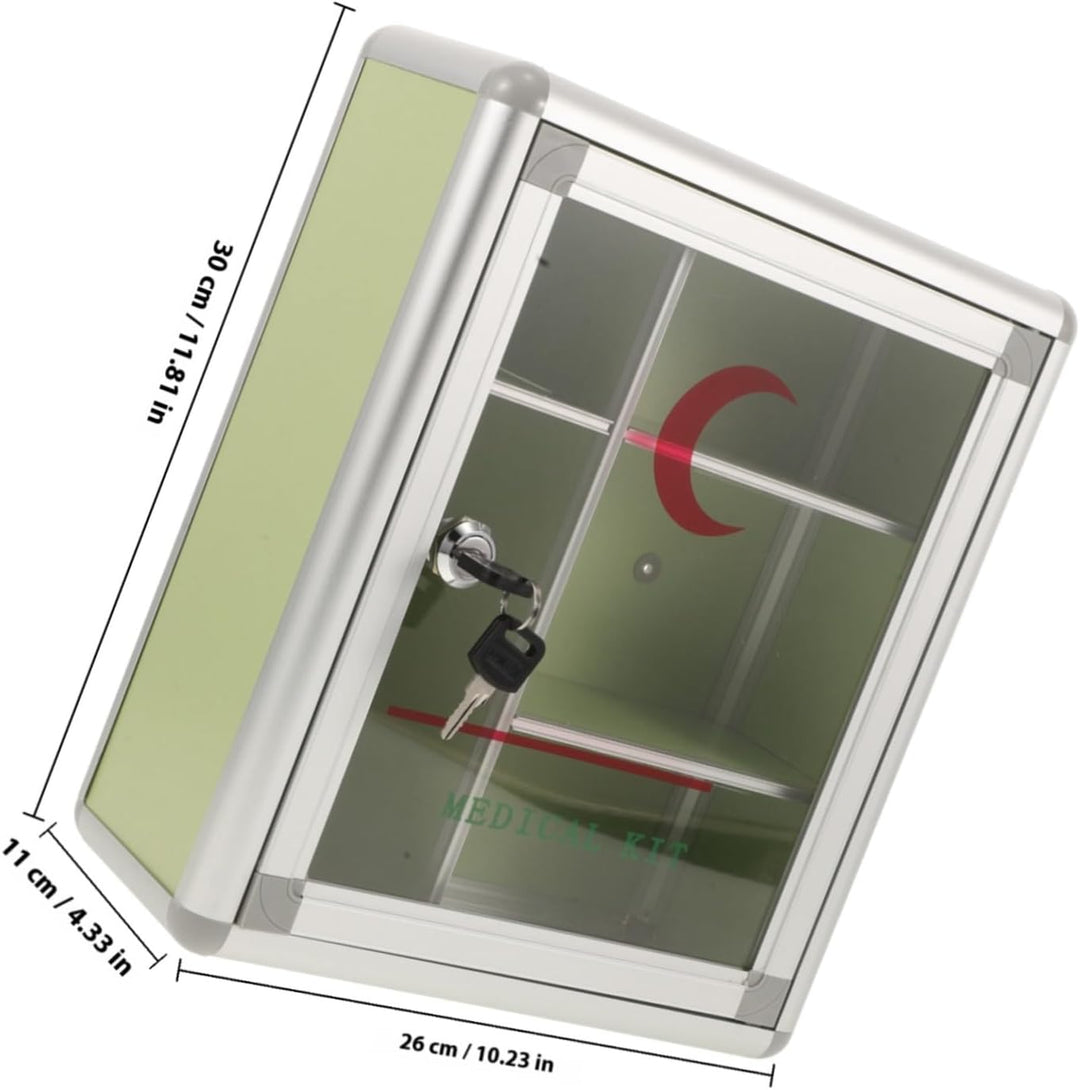 Alipis Medikamentenbox Wandhalterung Abschliessbare in Aluminiumlegierung aus Sicher Tragbar für Ein