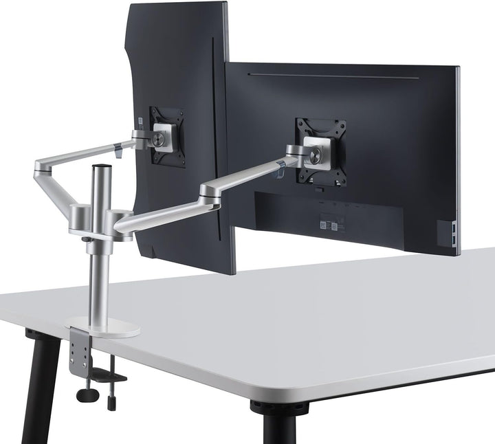 ThingyClub® Adjustable Aluminium Universal Full Motion Desk Mount Arm Stand Bracket (Dual Monitors -