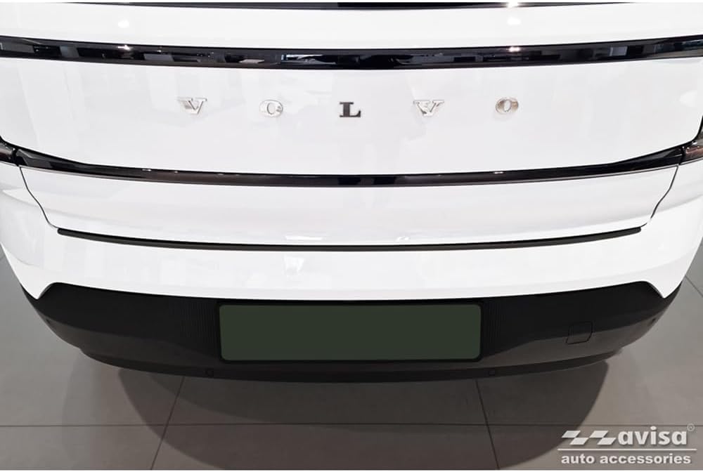 Avisa Schwarz Edelstahl Heckstossstangenschutz kompatibel mit Volvo EX30 2023- 'Ribs'