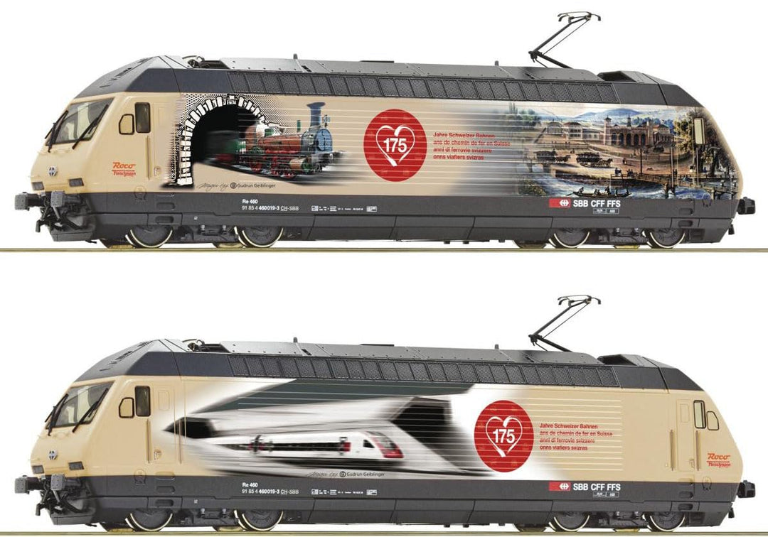 Roco E-Lok Re 460 SBB | 175 Jahre Schweizer Bahnen | DC analog | Spur H0#70677