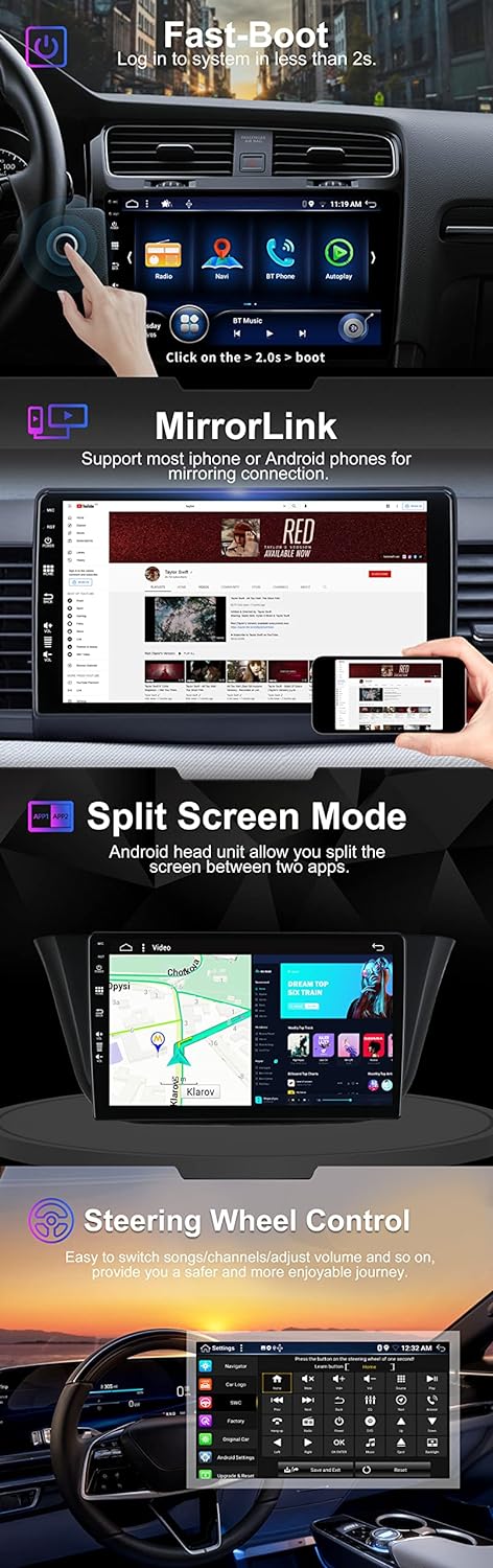 BXLIYER Android 12-6G+128G - IPS Autoradio Passt für Iveco Daily VI (2014-2021) - Eingebaut Carplay/