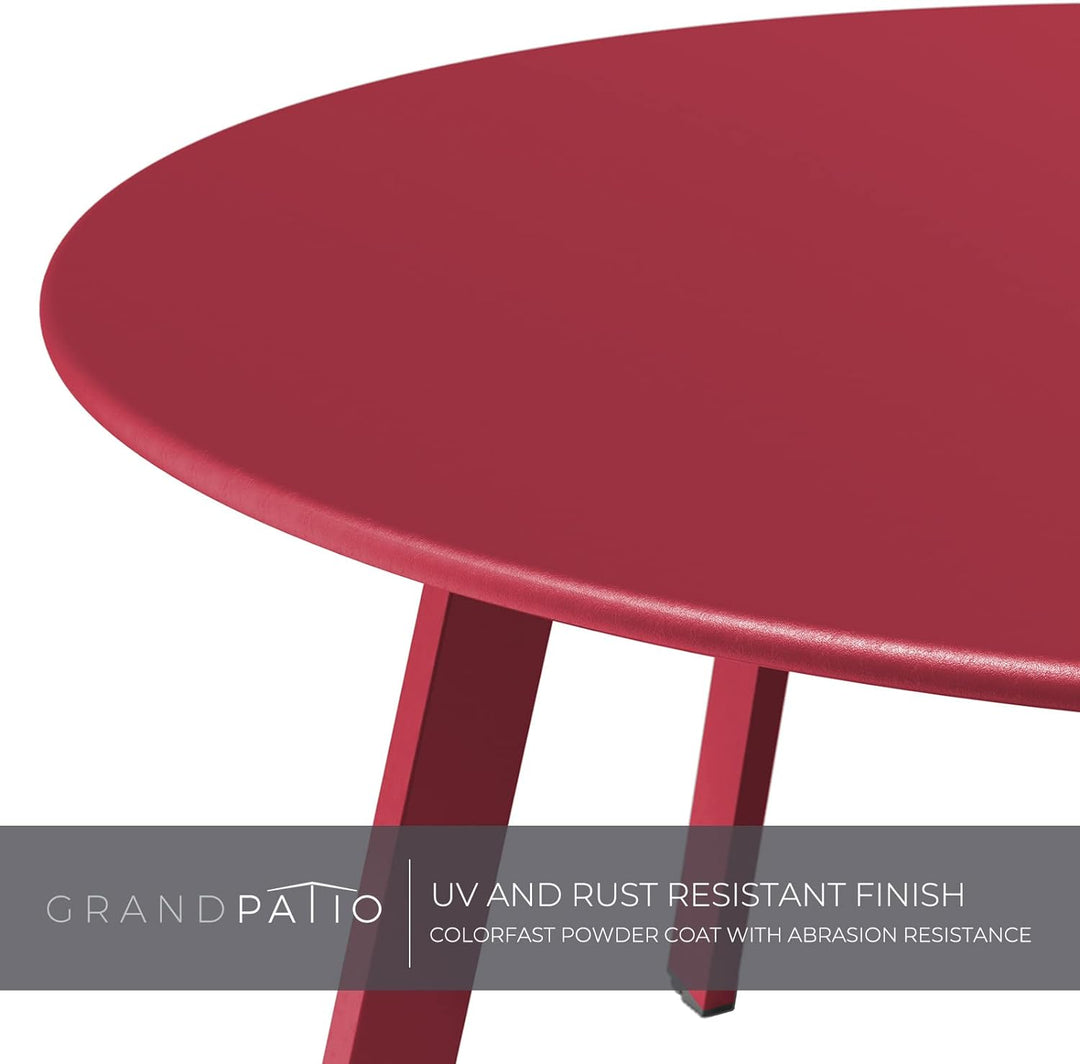Grand patio Kaffeetisch, Outdoor Tisch, Balkontisch, Premium Stahl, Einfacher Aufbau, Beistelltisch