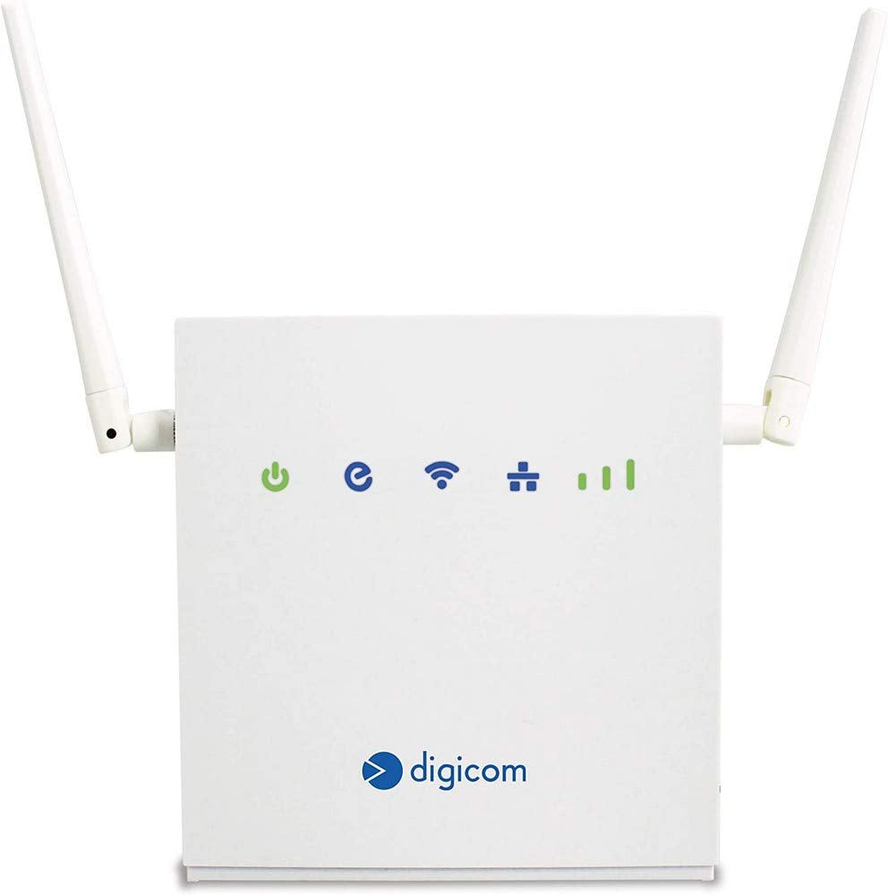 Digicom 4G LiteRoute LTE Cat4 Router (150Mbps Download und 50Mbps Upload 4G Upload 2X 10/100 LAN Por