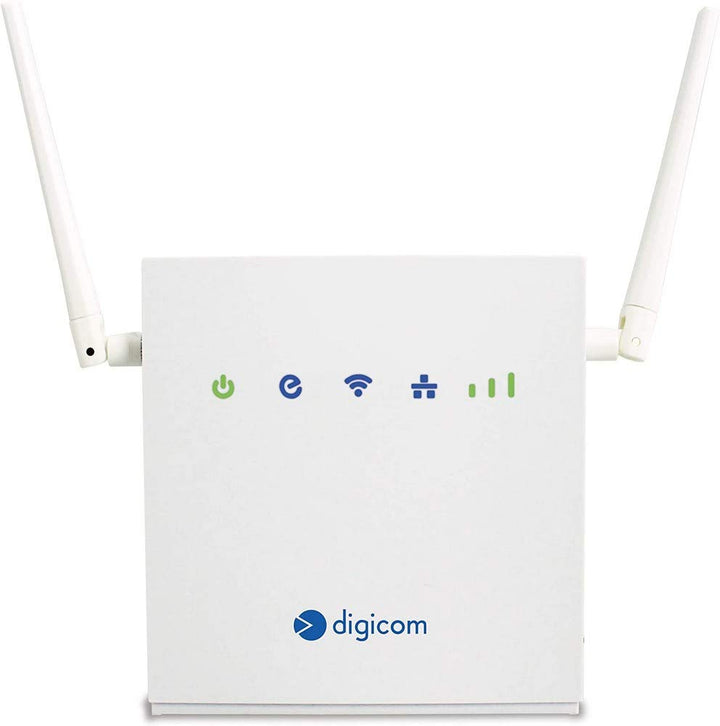Digicom 4G LiteRoute LTE Cat4 Router (150Mbps Download und 50Mbps Upload 4G Upload 2X 10/100 LAN Por