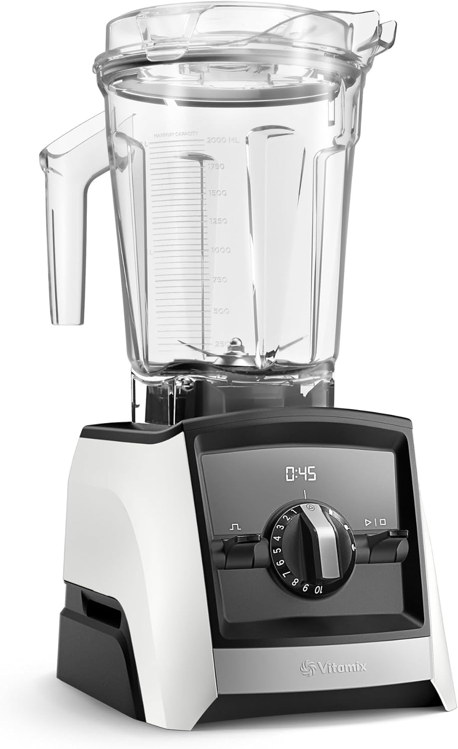 Vitamix A2500 Ascent Series Smart Blender, Profi-Qualität, 1,8 l, flacher Behälter, Weiss Weiss Mixe