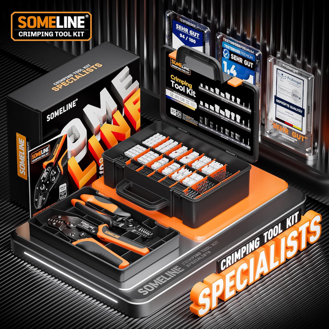 SOMELINE® Crimpzange Stecker Set, JST-PH 2,0mm/JST-XH 2,5mm/Dupont 2,54mm Stecker Set, Es gibt 27 St