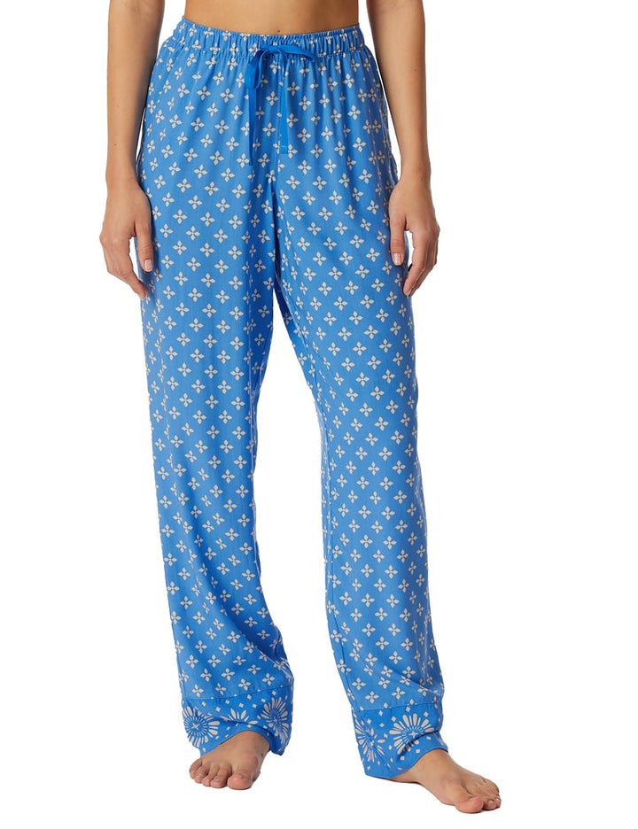 Schiesser Damen Schlafhose Lang mit Bündchen Modal-Mix + Relax Pyjamaunterteil 34 Multicolor 5_18210