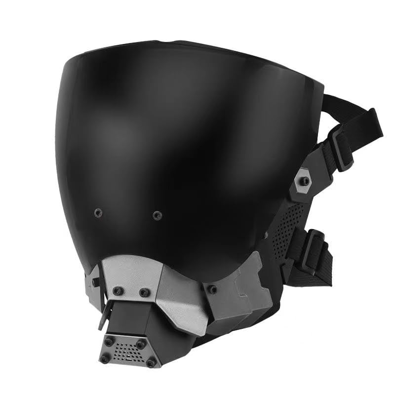 Punk Maske, Futuristische Technologie Helm Maske, Coole Internet MaskeHalloween Rollenspiel Kostüm R