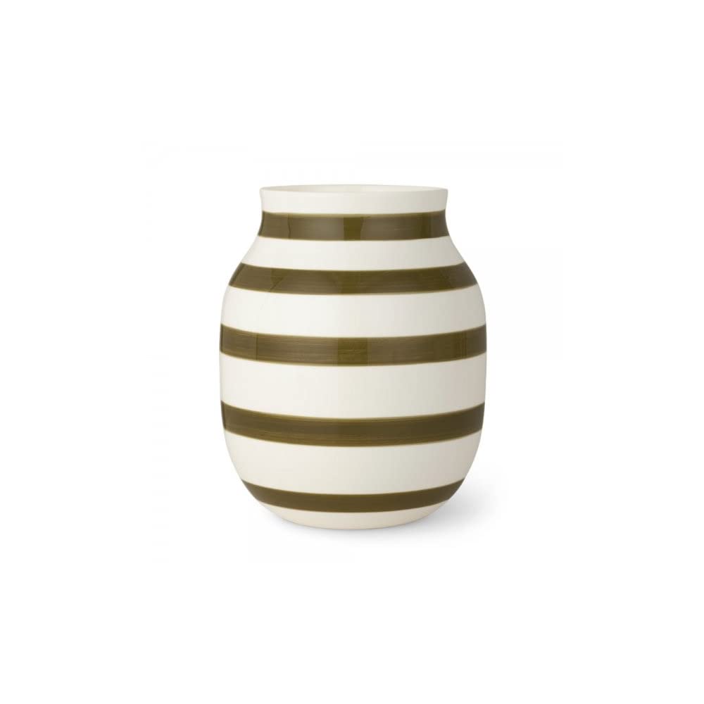 Kähler Design Vase Omaggio Olivgrün aus Keramik hergestellt, Farbe: Olivgrün, EIN Design-Klassiker,