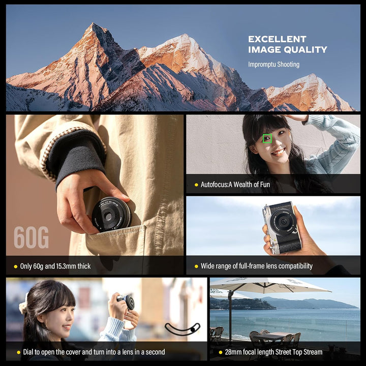 VILTROX 28mm F4.5 XF Autofokus Objektive für Fuji X Mount Kamera Objektive Lenses Kompatibel Fujifui