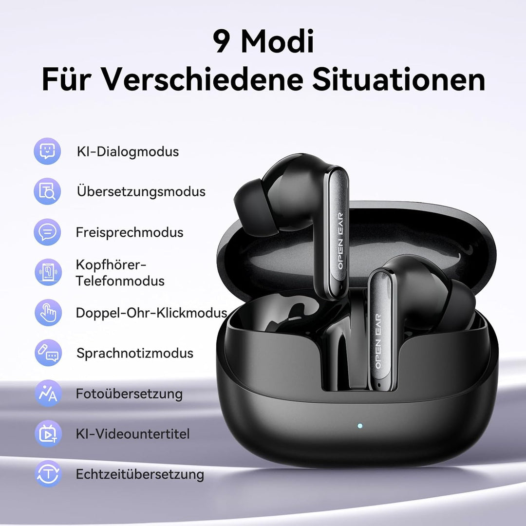 Ki Übersetzer Kopfhörer, 3-in-1 Übersetzungskopfhörer mit echtzeit übersetzung, 150 Sprachen Kopfhör